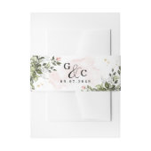 Blush Gold Greenery Succulent Dusty Blue Wedding Uitnodigingen Wikkel (Voorkant Voorbeeld)