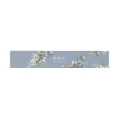 Blush Gold Greenery Succulent Dusty Blue Wedding Uitnodigingen Wikkel (Vlak)