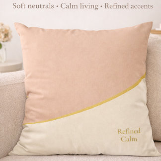 Blush Gold Harmony Throw Pillow Kussen