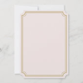 Blush & Gold Het is een Girl Baby shower Uitnodigi Kaart (Achterkant)
