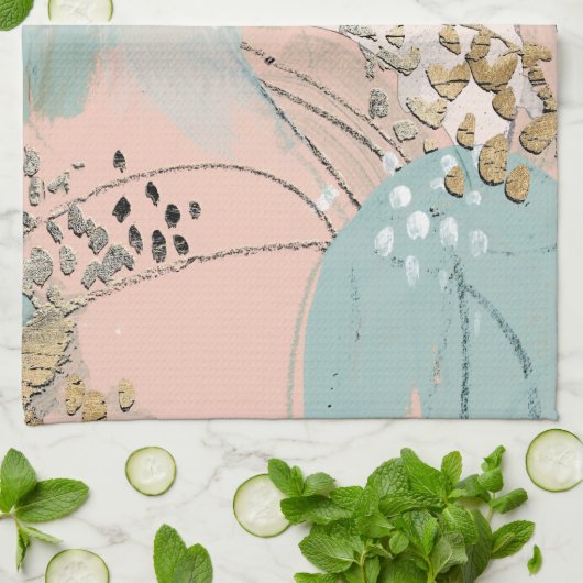 Blush & Gold I Theedoek (Gevouwen)