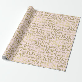 Blush Gold Inspirerend woorden Cadeaupapier