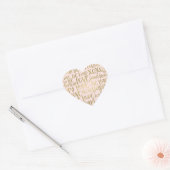 Blush Gold Inspirerend woorden Hart Sticker (Envelop)
