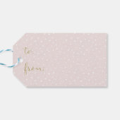 Blush & Gold Joy Script | Vakantiegeld Label Cadeaulabel (Achterkant Horizontaal)