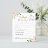 Blush gold Little pumpkin floral baby voorspelling (Staand voorkant)