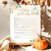 Blush gold Little pumpkin floral baby voorspelling