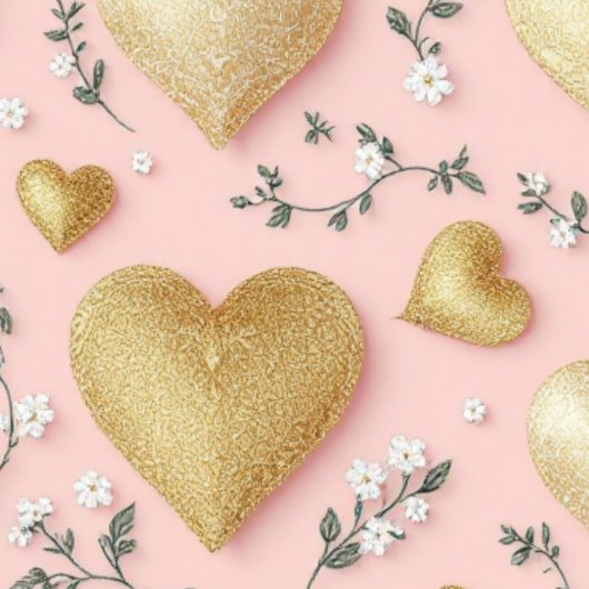 Blush & Gold Love Douchegordijn