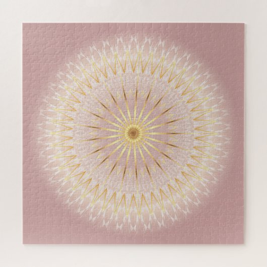 Blush Gold Mandala Legpuzzel (Horizontaal)