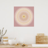 Blush Gold Mandala Poster (Keuken)