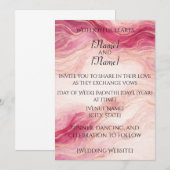 Blush & Gold Marble Wedding Invitation Kaart (Voorkant / Achterkant)