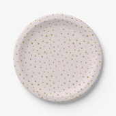 Blush & Gold Mod Polka Dots Patroon Papier Bord (Voorkant)