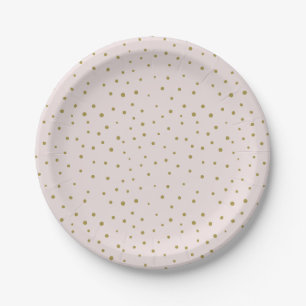 Blush & Gold Mod Polka Dots Patroon Papier Bord
