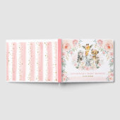 Blush Gold Oerwoud Safari Wilde Dieren Baby Meisje Gastenboek (Volledig)