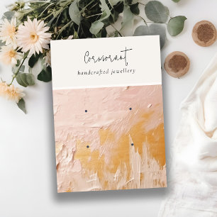 Blush Gold Oil Paint Texture 2 Oorbel Houder Visitekaartje
