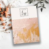 Blush Gold Oil Paint Texture Logo Blank Sieraden Visitekaartje