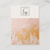 Blush Gold Oil Paint Texture Logo Blank Sieraden Visitekaartje (Voorkant)