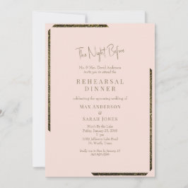 Blush & Gold oogverblindend de avond ervoor Kaart