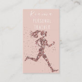 Blush & Gold Personal Trainer Social Media Busines Visitekaartje (Voorkant)