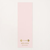 Blush & Gold Personalized Fitness Brand Yogamat (Voorkant)