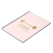 Blush & Gold Personalized Fitness Journal Notitieboek (Linkerzijde)