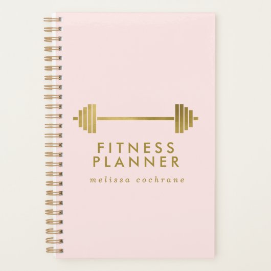 Blush & Gold persoonlijke fitness Planner (Voorkant)