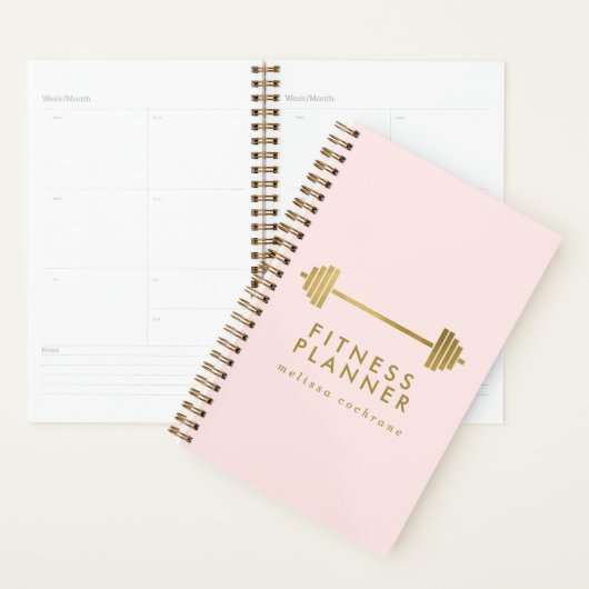 Blush & Gold persoonlijke fitness Planner (Display)