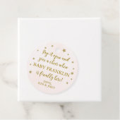 Blush & Gold Pop It Open Mini Champagne Bedankjes Labels (In situ)