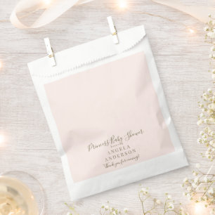 Blush & Gold Princess Baby shower Bedankzakje