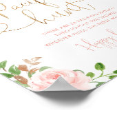 Blush gold pumpkin Pacifier jachtwedstrijd baby sh Poster (Hoek)