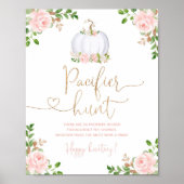 Blush gold pumpkin Pacifier jachtwedstrijd baby sh Poster (Voorkant)