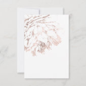 ~ Blush Gold Roos Floral Elegant Wedding Kaart (Achterkant)
