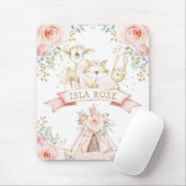  blush Gold Rozen Tribal Woodland Animals Muismat (Met muis)