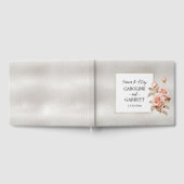 Blush Gold Rozen Wit Faux lederen bruiloft Gastenboek (Volledig)