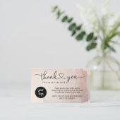 Blush Gold Small Business Hartelijk dank voor toev Visitekaartje (Staand voorkant)