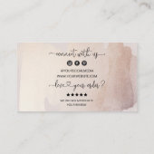 Blush Gold Small Business Hartelijk dank voor toev Visitekaartje (Achterkant)