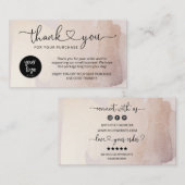 Blush Gold Small Business Hartelijk dank voor toev Visitekaartje (Voorkant / Achterkant)