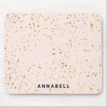 Blush Gold splatter, modern, salon Mousepad Muismat<br><div class="desc">Modern,  blush,  gouden spatten,  muismat. Ontworpen voor ontwerpers,  stylisten,  salons,  haar- en make-up kunstenaars,  nagels en wimperkunstenaars,  wellnesscentrum en meer.</div>