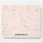 Blush Gold splatter, modern, salon Mousepad Muismat<br><div class="desc">Modern,  blush,  gouden spatten,  muismat. Ontworpen voor ontwerpers,  stylisten,  salons,  haar- en make-up kunstenaars,  nagels en wimperkunstenaars,  wellnesscentrum en meer.</div>