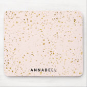 Blush Gold splatter, modern, salon Mousepad Muismat (Voorkant)