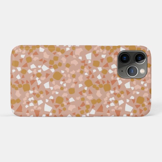 Blush Gold terrazzo Minimale moderne Case-Mate iPhone Case (Achterkant (horizontaal))
