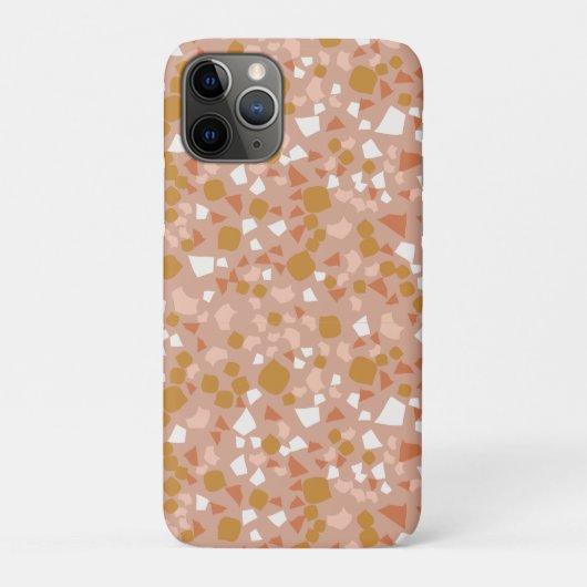 Blush Gold terrazzo Minimale moderne Case-Mate iPhone Case (Achterkant)