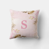 Blush Gold Tropical Oerwoud Safari Animals Nursery Kussen (Achterkant)