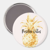 Blush Gold Tropical Pineappel Magneet (Voorkant / Achterkant)