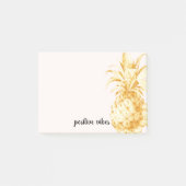 Blush Gold Tropical Pineappel Post-it® Notes (Voorkant)