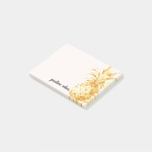 Blush Gold Tropical Pineappel Post-it® Notes (Schuin)