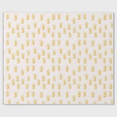 Blush Gold Tropische ananananassen Cadeaupapier (Vlak)