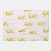 Blush Gold Tropische ananananassen Theedoek (Horizontaal)