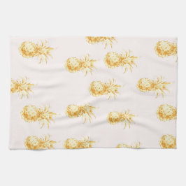 Blush Gold Tropische ananananassen Theedoek