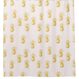 Blush Gold tropische anananassen Douchegordijn