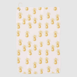 Blush Gold tropische anananassen Golfhanddoek